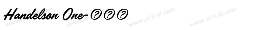 Handelson One字体转换